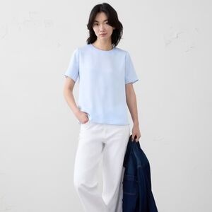 Classic Crew-Neck Blouse